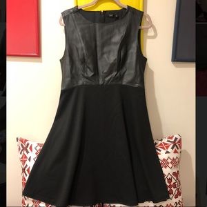 Fit&Flare faux leather dress NWOT